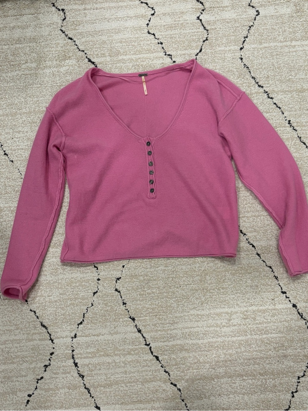 Free People Women's Pink Cashmere Sweater